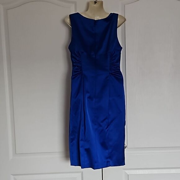 Ba Nites Women's Bodycon With Side Ruffled Midi Dress Royal Blue 8 - Picture 4 of 16